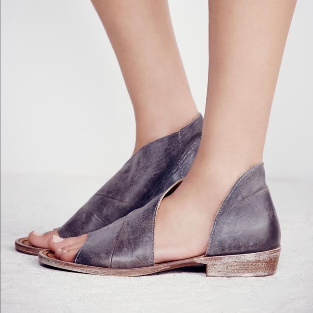Free People Gray Mont Blanc Sandals Shoes size 40 10 EUC - Picture 2 of 3